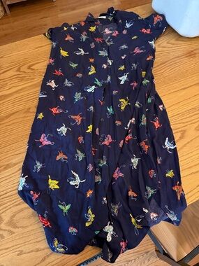 Maeve Butterfly Button-Front Midi Dress